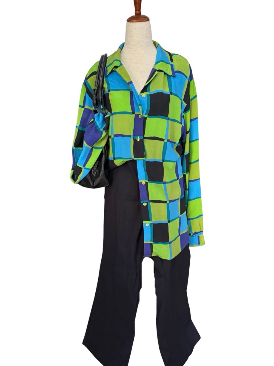 90s Silk Maximalist Button Up 2000s Party Fit